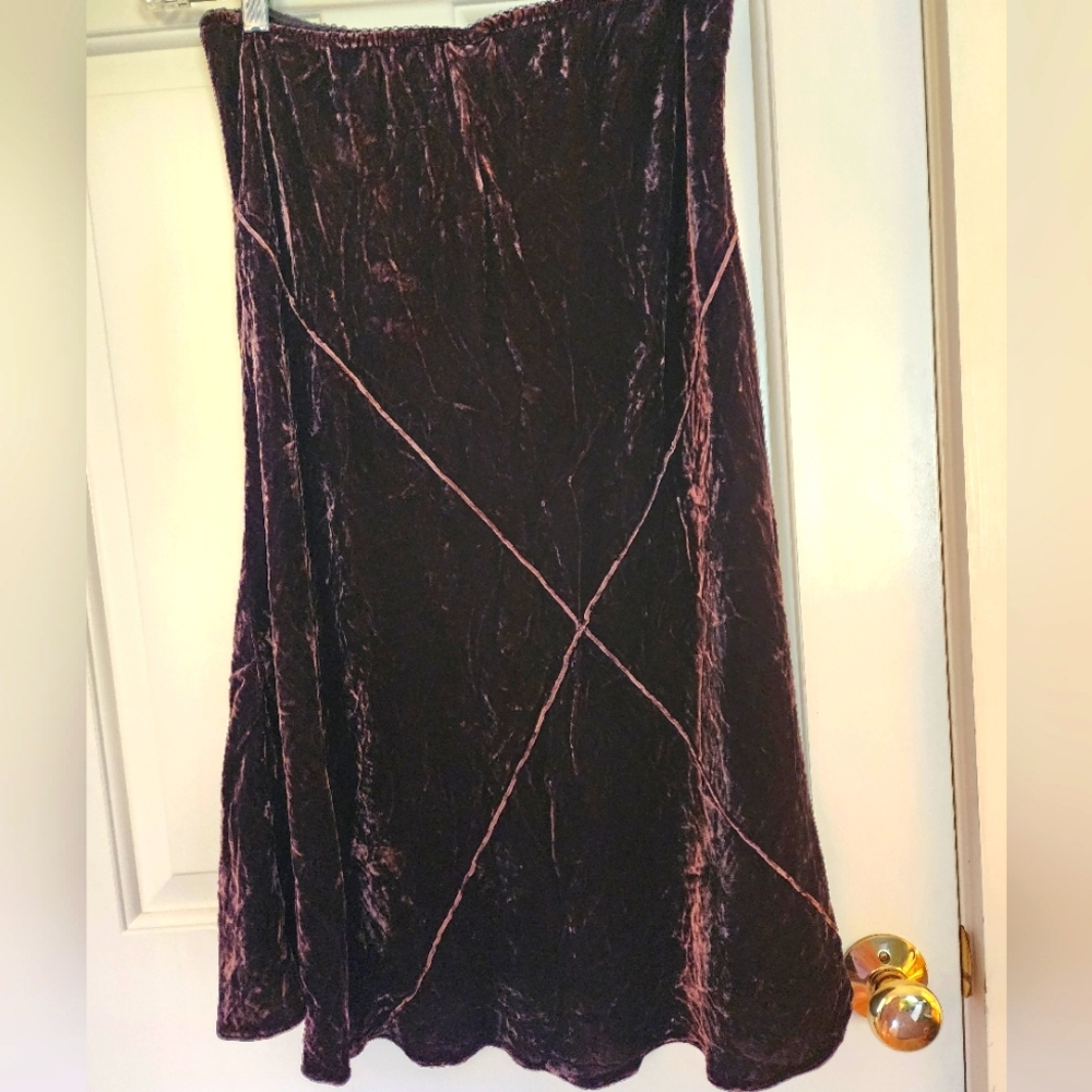 ULF Andersson velvet brown skirt size large witchy fairy goth holidays NWT